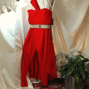Venus Red Jumpsuit Plus Size
